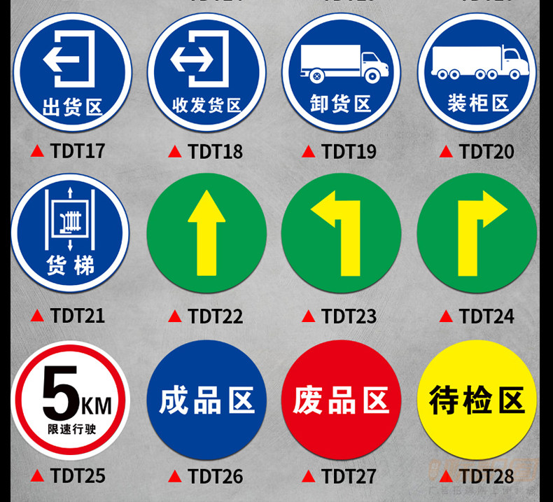 圆形通道指引指示标识磨砂贴可定制