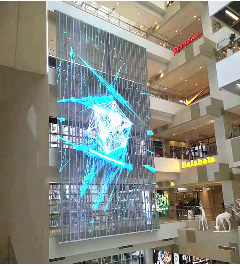 led透明全彩显示屏商场橱窗格栅透明玻璃屏led广告屏屏幕厂家定制