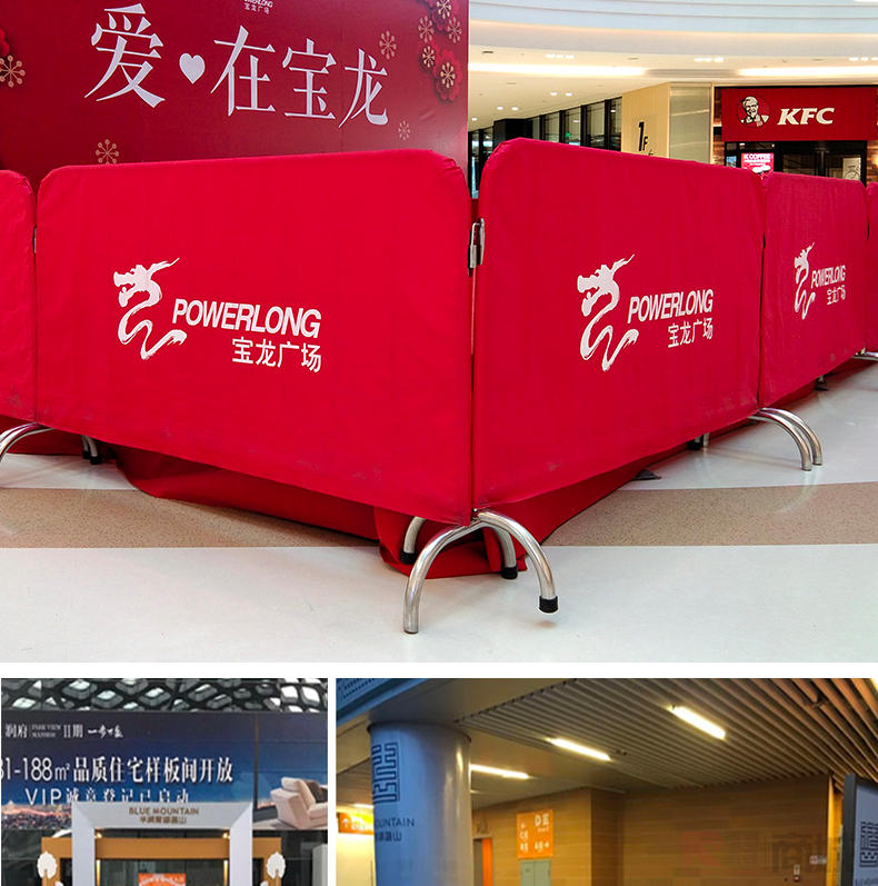 可按要求定制不锈钢铁马布套广告护栏