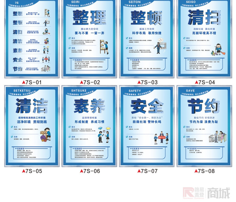 7s管理标语牌pvc材质