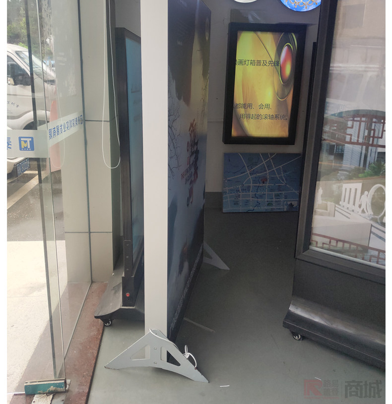 户外双面立式落地uv软膜8cm卡布灯箱