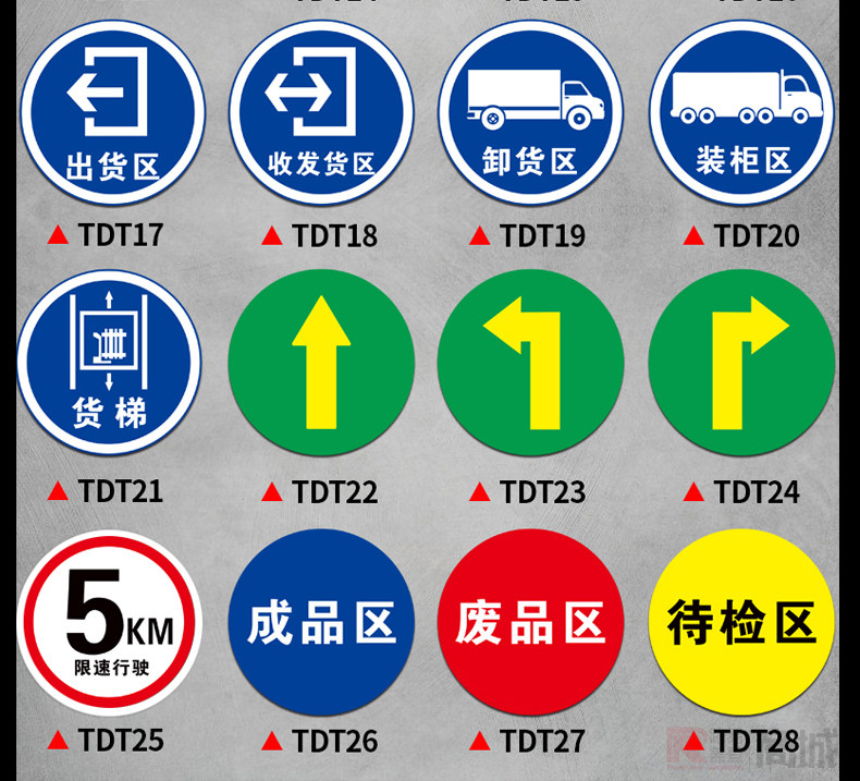 圆形通道指引指示标识磨砂贴可定制