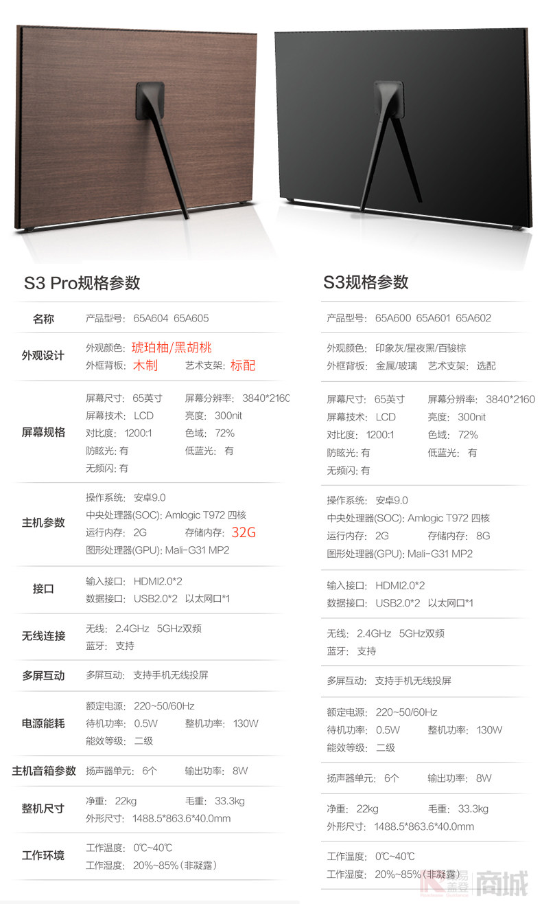 京东方boe画屏s3 65英寸艺术智慧屏4k高清壁画电视挂壁_65a601星夜黑